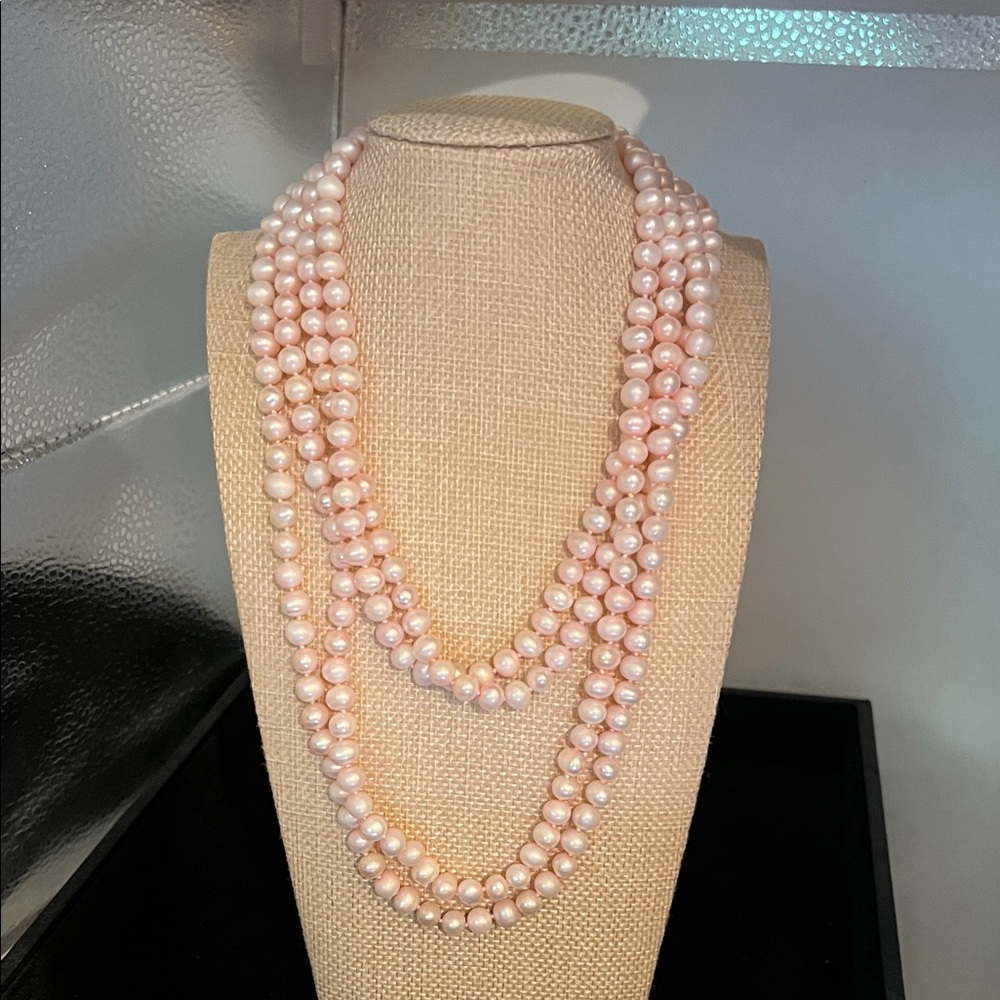Costume Pink Pearl Necklace